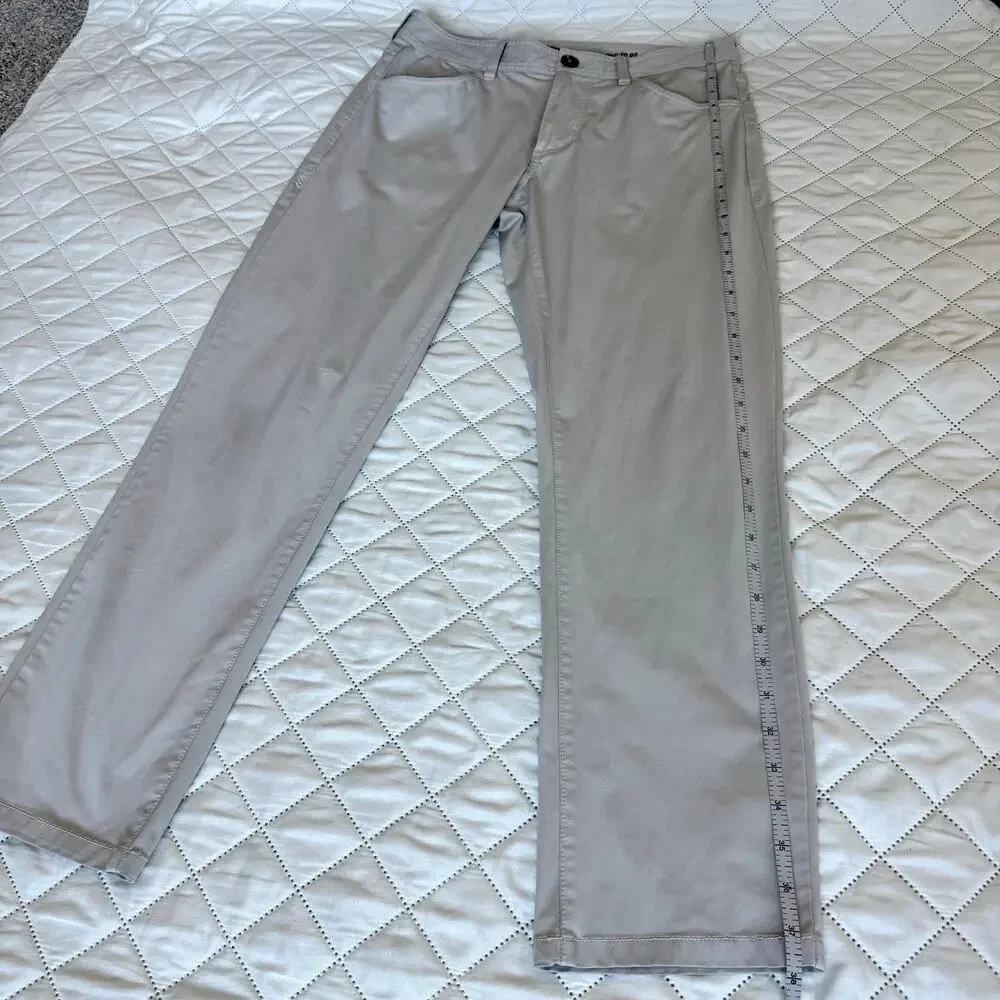 Rhone Commuter Pants Men 31 Gray Slim Straight Performance Stretch 5 Pocket Golf